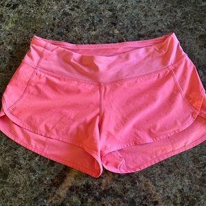 Lululemon Speed Up Shorts Size 6 hot coral/pink